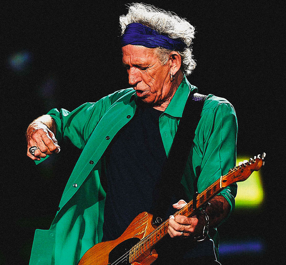 Photo du guitariste des Rolling Stones, Keith Richards. Photo prise par Brian Rasic.